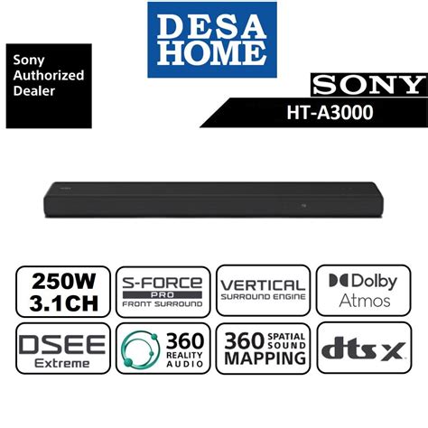 Sony Ht A Watts Spatial Sound Mapping Dolby Atmos Dts X