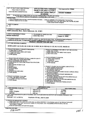 Fillable Online Fda For A I Laser Light Show Display Or Devic