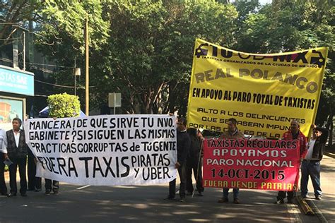 Taxistas De La Cdmx Continúan Lucha Contra Uber Y Cabify Máspormás