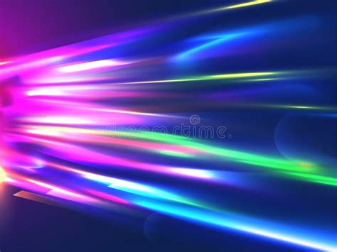 Colorful Emerging Light Beams Futuristic Motion Background Stock