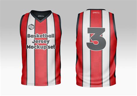 Free V Neck Basketball Jersey Mockup PSD Set PsFiles