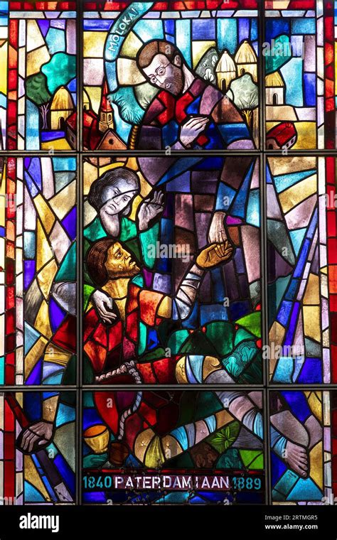 St Anthony S Catholic Church Leuven Belgium Stained Glass Depicting