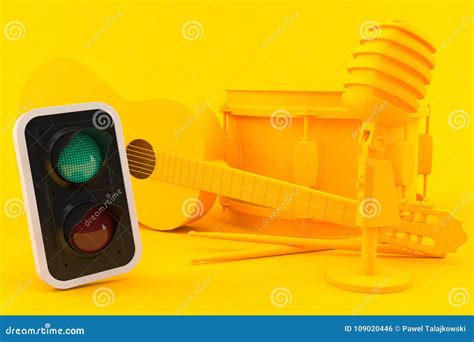 Music Background with Green Light Stock Illustration - Illustration of empty, classic: 109020446