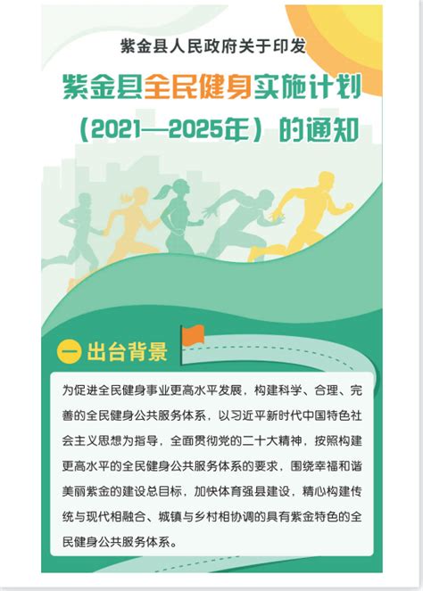 一图读懂《紫金县人民政府关于印发紫金县全民健身实施计划（2021—2025年）的通知》 紫金县人民政府门户网站