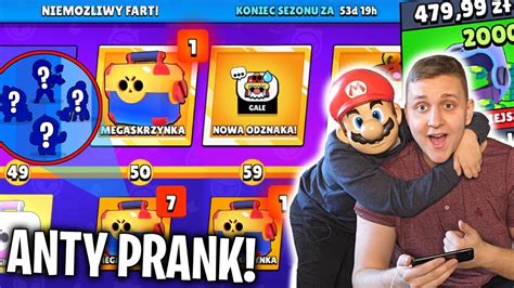 ANTY PRANK W BRAWL STARS NA ŻYWO WBIJAM KARNET I KUPUJE NOWEGO