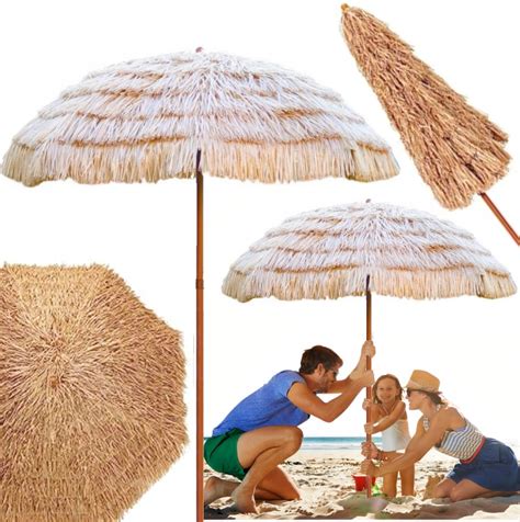 PARASOL OGRODOWY PLAŻOWY HAWAJSKI 160 CM SKŁADANY PARASOL HAWAJSKI