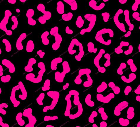 Hot Pink Black Leopard Print Seamless Digital Paper Background Pattern Digital Download Files