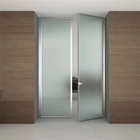 Hinged Aluminium Glass Door For Office Thickness Mm Glass