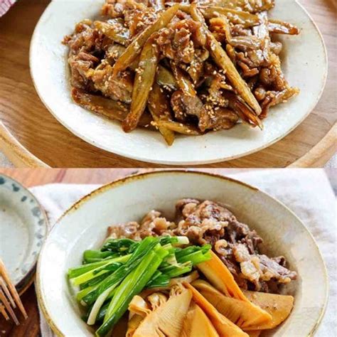 【サーモス連載】新ごぼうと豚肉の甘辛ごま炒め＆たけのこと牛肉のすき煮 By Mizukiさん レシピブログ 料理ブログのレシピ満載！