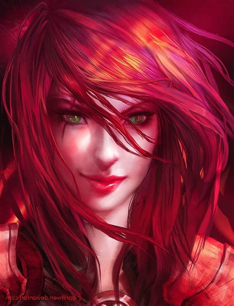 Hd Wallpaper Katarina Du Couteau League Of Legends Redhead