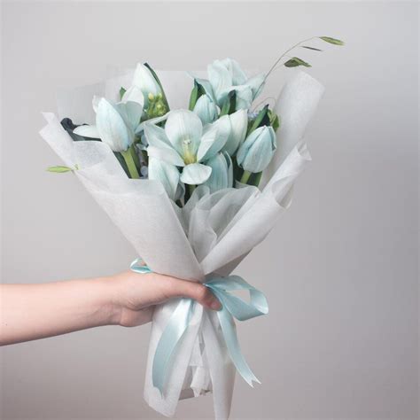 Blue Tulips Bouquet