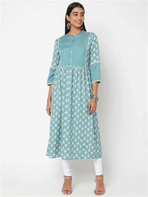 Buy Ethnicity Ethnic Motifs Printed Flared Sleeves Anarkali Kurta