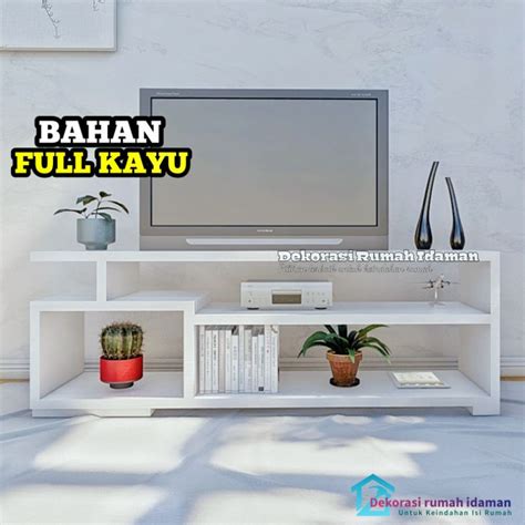 Jual Rak Tv Meja Tv Minimalis Modern Kayu Serbaguna Murah Shopee