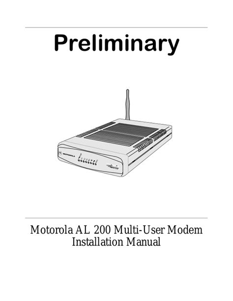 Motorola USA AL200 001 User Manual