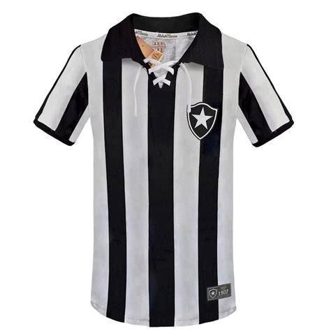 Camisa Botafogo Retrô Masculina 1907 cordinha