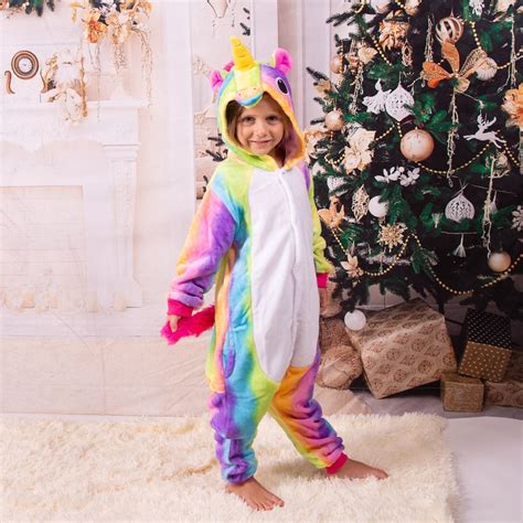 50 Off Rainbow Unicorn Hooded Pajamas Personalized Unicorn Etsy