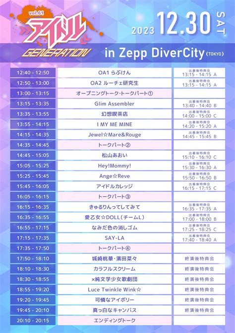 Vol In Zepp Divercity Luce Twinkle Wink