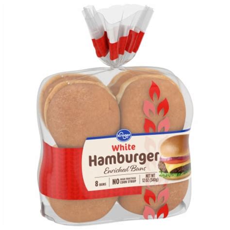 Kroger® Enriched White Hamburger Buns 8 Ct 12 Oz Food 4 Less