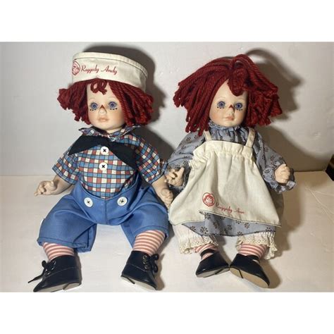 Raggedy Ann And Andy Porcelain Dolls Etsy