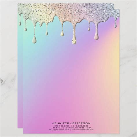 Elegant Pastel Letterhead Zazzle