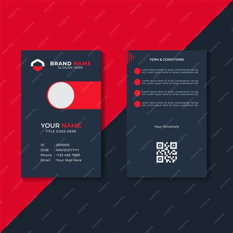 Premium Vector Simple Id Card Template Design Employee Id Card