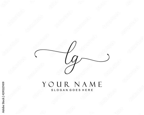 Initial Lg Beauty Monogram And Elegant Logo Design Handwriting Logo Of