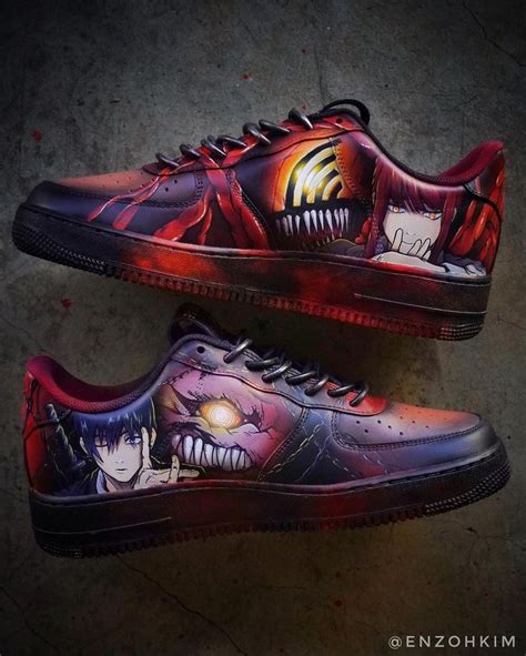 Chainsaw Man Air Force 1 Custom In 2022 Air Force 1 Custom Air Force