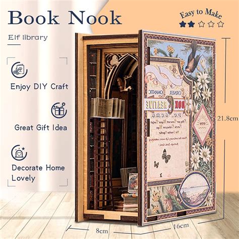 Buy Cutebee Diy Book Nook Kit Diy Dollhouse Booknook Bookshelf Insert