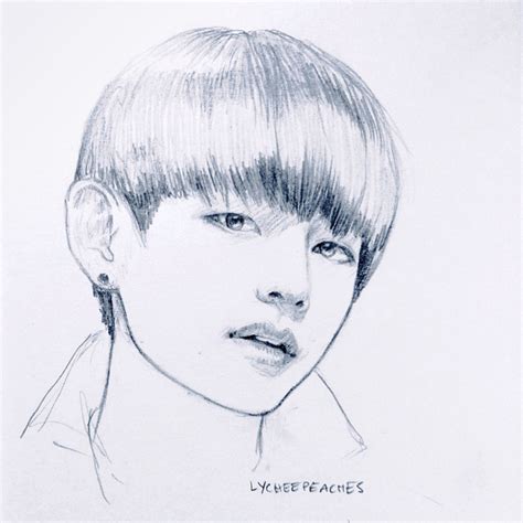 Namil Art Pencil Portrait Drawing Bts V Pencil Bts Drawings