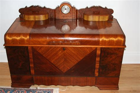 Reserved For Maclane Art Deco Cedar Waterfall Hope Chest With