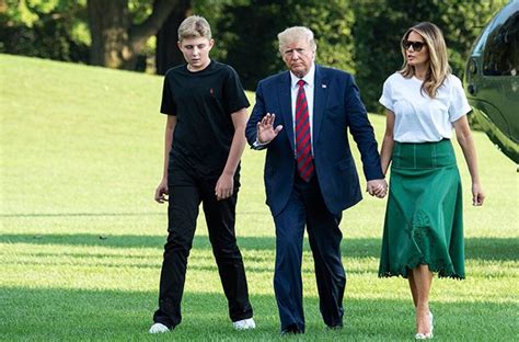 Barron Trump Is Unrecognisable As He Towers Over Dad Donald Trump See