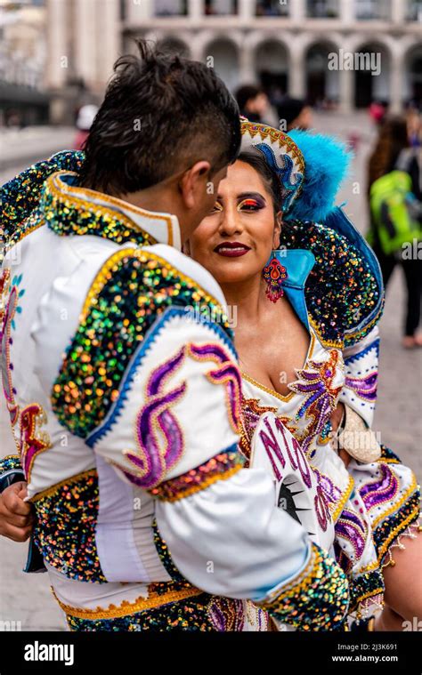 Local People From A Traditional Dance Troupe Perform In The Plaza De