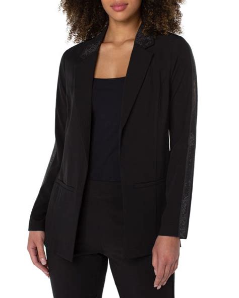 Liverpool Los Angeles Embellished Boyfriend Blazer In Black Lyst