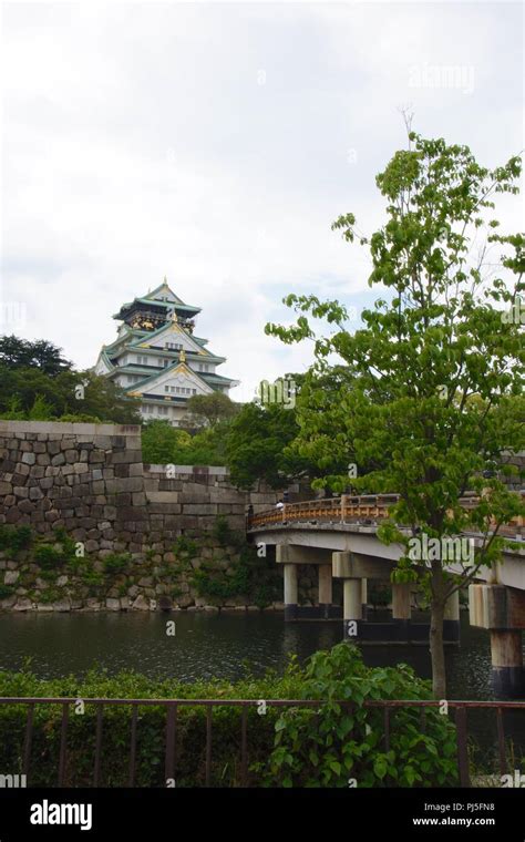 Osaka castle view Stock Photo - Alamy