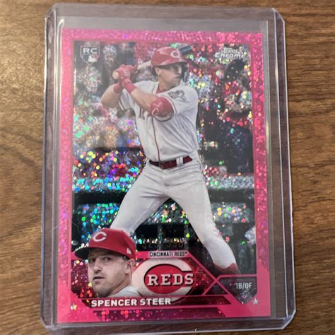 350 TOPPS CHROME 2023 SPENCER STEER RC MAGENTA SPECKLE REFRACTOR REDS