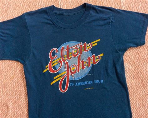 70s Vintage Elton John Tour T Shirt 70s Elton John Concert Etsy