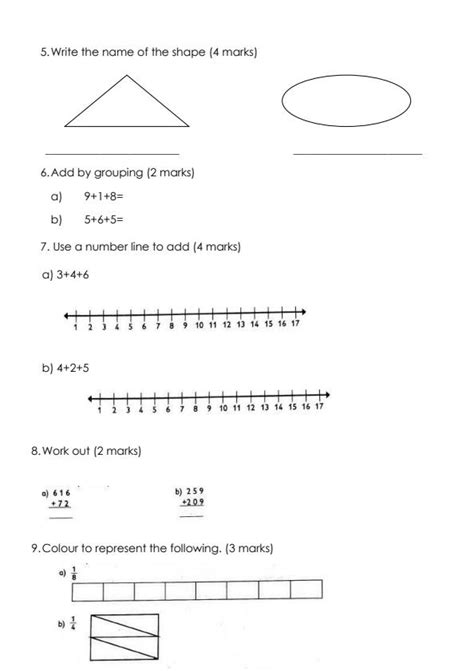 Grade Mathematics Activities End Of Term Examination