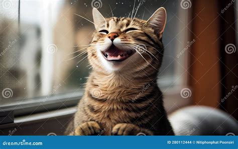 Laughing Cat Surprised Face Wow Expression Cat Funny Face With Open