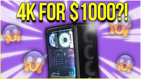 Best 4k Resolution 1100 Gaming Pc Build In 2022 🤯 Youtube