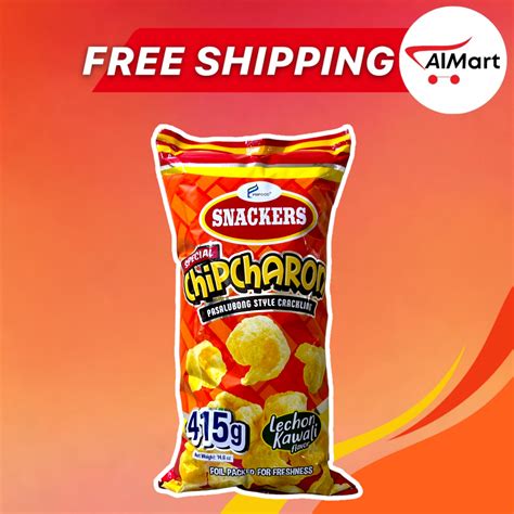 SNACKERS CHIPCHARON LECHON KAWALI 415 GRAMS Shopee Philippines