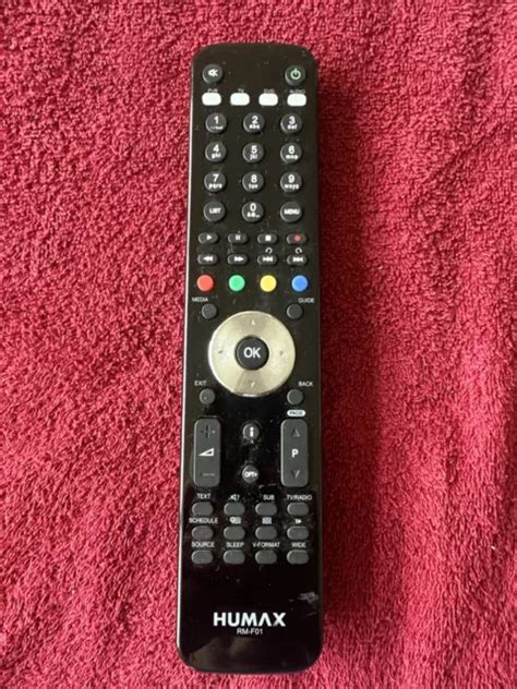 Genuine Original Humax Rm F Set Top Box Remote Control Tested