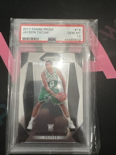 Panini Prizm Jayson Tatum Rc Rookie Gem Mint Psa Quantity