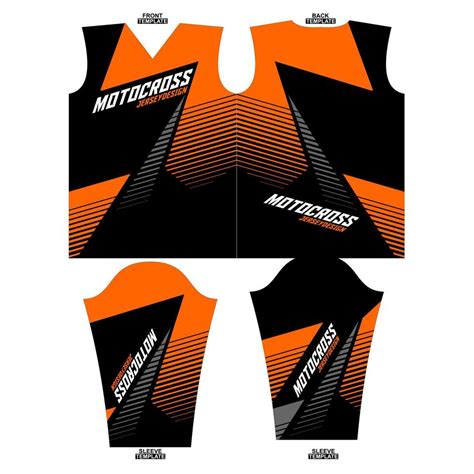 Print Ready Sublimation Motocross Long Sleeve Jersey Design