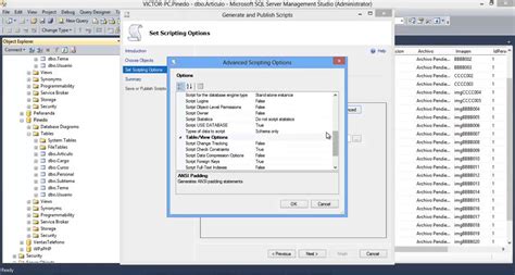 Generar Un Script De La Base De Datos En Sql Server Con Las Tablas Y La