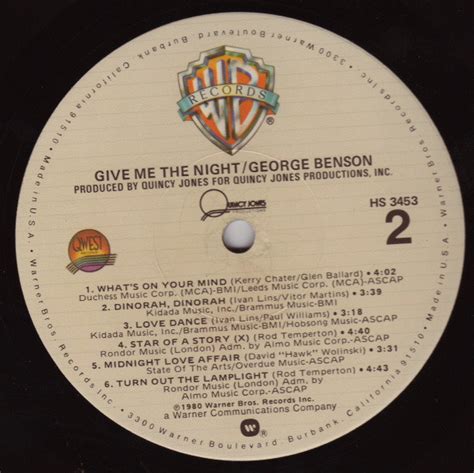 George Benson - Give Me The Night - Used Vinyl - High-Fidelity Vinyl ...