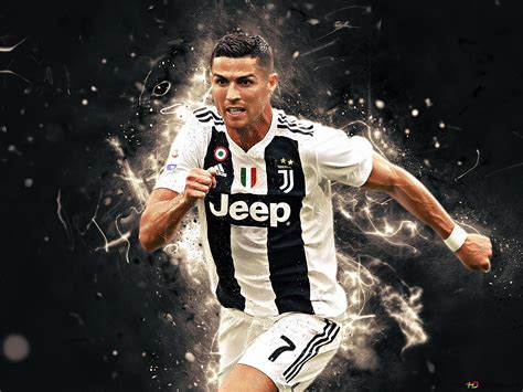 Ronaldo with Adidas Jeep jersey 2K wallpaper download