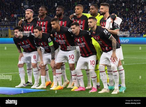 Milan Italy Th May The Ac Milan Starting Eleven Line Up For