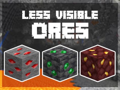 Less Visible Ores 32x Minecraft Texture Pack