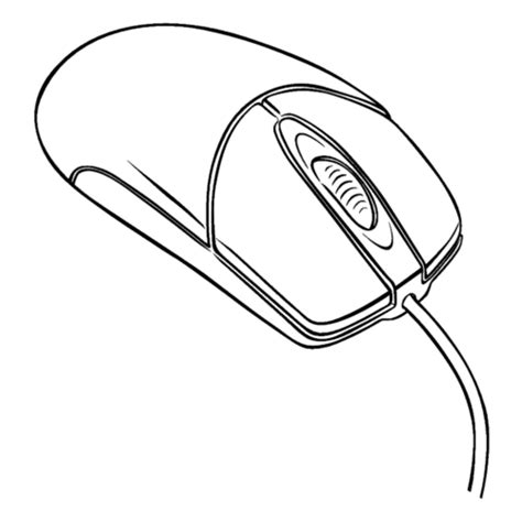 Computer Mouse Easy Coloring Page » Turkau