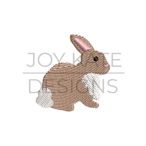 Mini Bunny Rabbit Fill Stitch Embroidery Design Joy Kate Designs